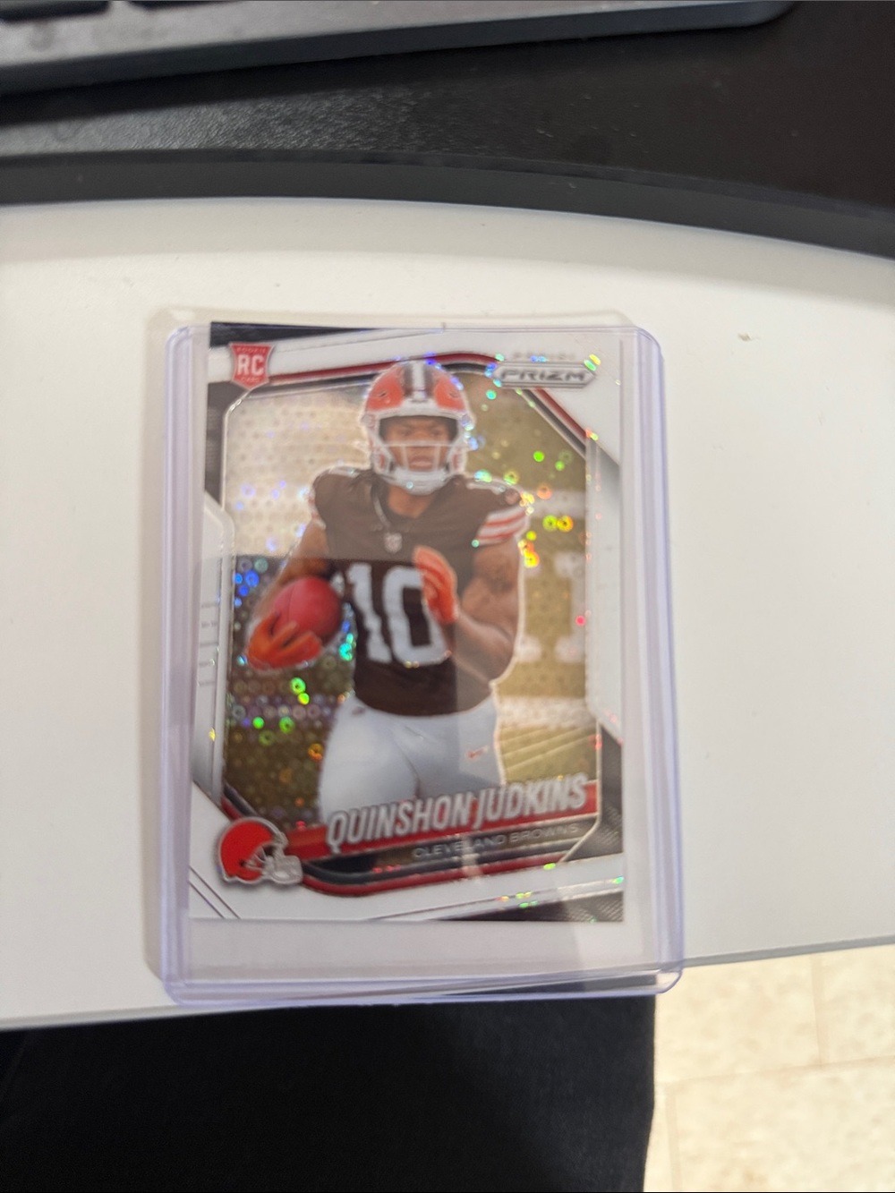 Quinshon Judkins Rookie Football Trading Card - Brown/White
